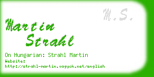 martin strahl business card